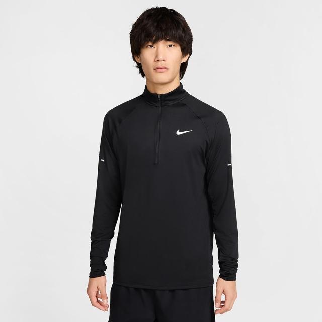 【NIKE 耐吉】長袖上衣 男 AS M NK DF STRIDE HZ MIDLAYER 黑 HV2181-010