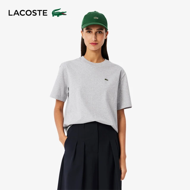 LACOSTE 女裝-寬鬆版型輕質素色短袖T恤(灰色)