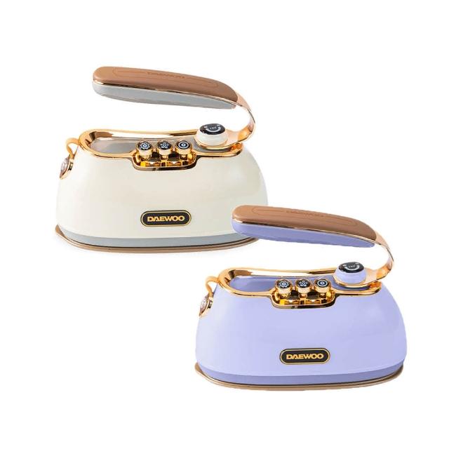 DAEWOO大宇 DW-ST001 手持式熨斗，採用，持續熨燙時間達15分鐘以下（儲水箱注滿水時），提供香草白與繽紛紫兩種顏色選擇，並享有正常使用下1年保固，BSMI許可字號為R3F509，適閤家庭日常使用。