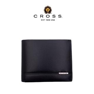 【CROSS】限量2折 頂級小牛皮5卡1零錢袋男用皮夾 全新專櫃展示品(黑色 送禮盒提袋)