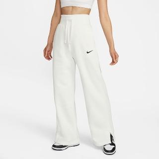 【NIKE 耐吉】長褲 女 運動褲 高腰寬褲 刷毛 AS W NSW PHNX FLC HR PNT WIDE 米白 DQ5616-133(2L6156)