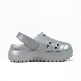 【adidas 愛迪達】涼鞋 女鞋 運動 ADILETTE CLOG PLATFORM 太空銀 JQ9879(A5373)