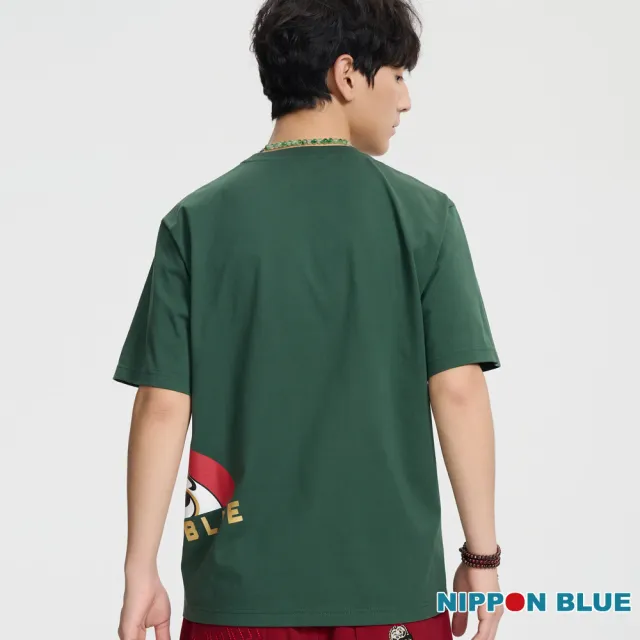 【BLUE WAY】男裝 女裝 棒系列趣味達摩疊疊樂 短袖 上衣-日本藍
