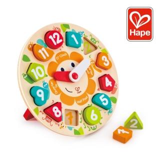 【德國Hape】木製數字配對積木時鐘(益智遊戲/積木/木製玩具/木頭玩具)