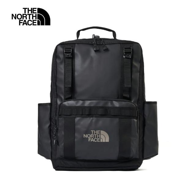 【The North Face 官方旗艦】北面男女款黑色DWR防潑水大容量多功能休閒後背包｜8BK4BIA
