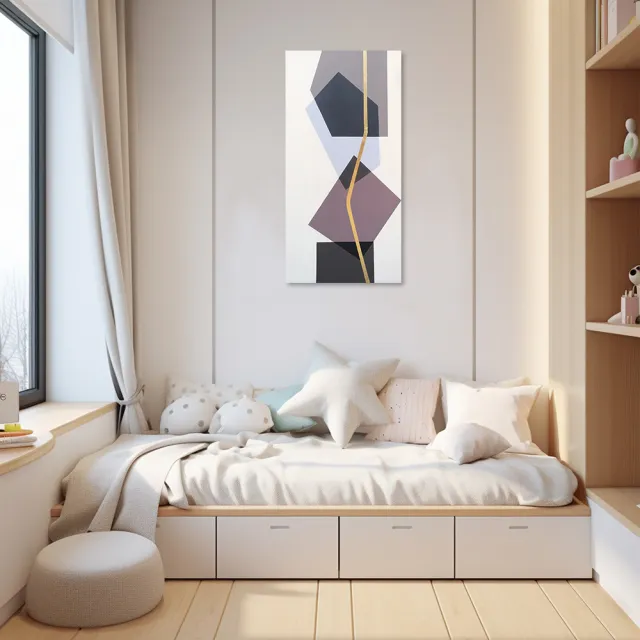 【御畫房】當代國家級展覽畫家 抽象系列手繪油畫60×120cm(DB-005)
