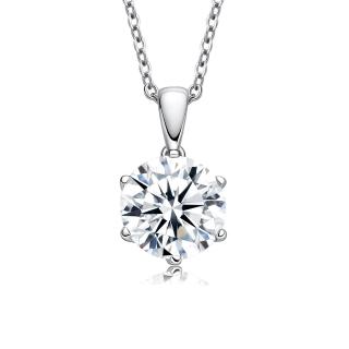 【鉅曜】GIA 1克拉 最白D色 經典鑽石項鍊 三色任選(培育鑽石 18K)