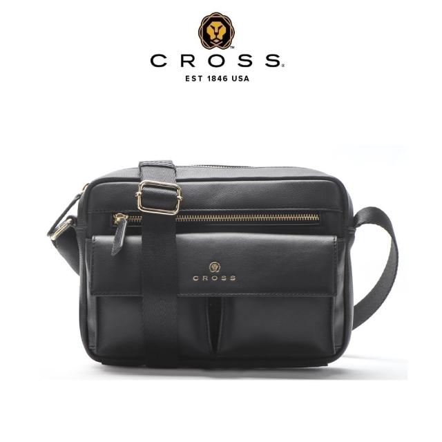 【CROSS】限量1折 頂級小牛皮肩背包斜背包 全新專櫃展示品(維克多JUMP系列)