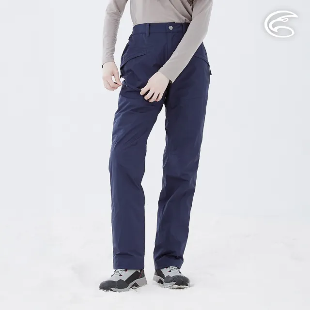 【ADISI】女防水防風透氣保暖長褲 AP2421027 午夜藍 S-2XL(內刷毛 防水透濕 超撥水)