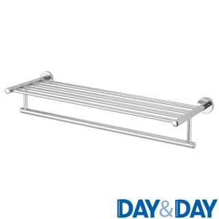 【DAY&DAY】極簡設計 亮銀 毛巾置衣架(不含安裝)