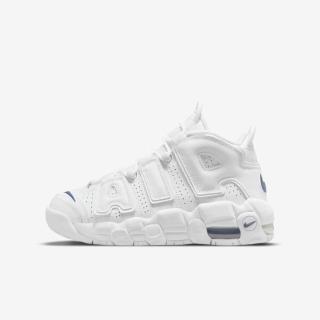 【NIKE 耐吉】Air More Uptempo GS 大童 休閒鞋 經典 復古 大AIR 白 深藍(DH9719-100)