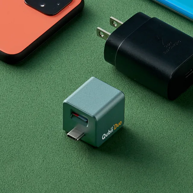 【Maktar】Qubii Duo USB-C 備份豆腐 夜幕綠(ios apple/Android 雙系統 手機備份)