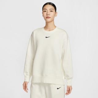 【NIKE 耐吉】長袖上衣 女 大學T 寬鬆版型 磨毛 AS W NSW PHNX FLC OS LONG CRE 米 FZ4271-133
