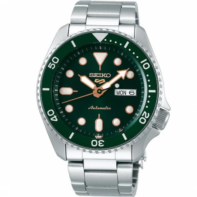 【SEIKO 精工】5 sports 綠水鬼運動潮流機械腕錶/綠面42.5mm(4R36-07G0G/SRPD63K1)