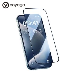 【VOYAGE】iPhone 16/16Plus/16Pro/16ProMax 超衝擊亮彩抗油玻璃電鍍保護膜(附貼膜神器 方便自行貼膜)