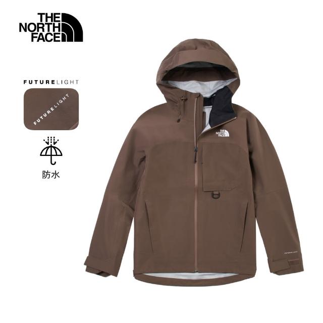 【The North Face 官方旗艦】北面男款棕色FUTURELIGHT防水透氣衝鋒衣｜89ZJ1OI(外套)