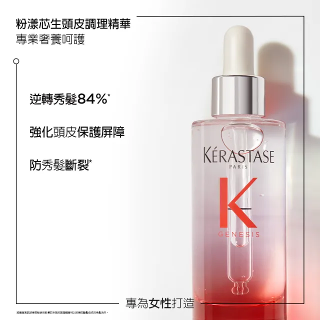 【KERASTASE 巴黎卡詩】粉漾芯生頭皮精華雙入組(頭皮精華/頭皮保養/蓬鬆/養髮)