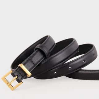 【米蘭精品】現貨+預購 100%真皮皮帶牛皮腰帶手工窄版細皮帶女牛仔褲休閒褲長褲(經典高階感時尚3色74jp1)