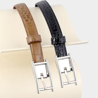 【米蘭精品】現貨+預購 皮帶真皮腰帶(牛皮小眾鱷魚紋復古配件2色74jp89)