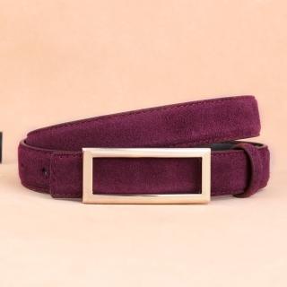 【米蘭精品】現貨+預購 皮帶真皮腰帶(牛皮高階感反絨百搭女配件4色74jp95)