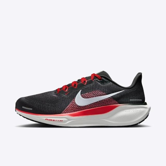 【NIKE 耐吉】Air Zoom Pegasus 41 Wide 男 慢跑鞋 寬楦 氣墊 緩震 黑紅(FN4932-005)