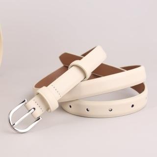 【米蘭精品】現貨+預購 100%真皮皮帶牛皮腰帶手工窄版細皮帶女牛仔褲休閒褲長褲(潮流百搭女配件4色74jp37)