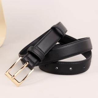 【米蘭精品】現貨+預購 100%真皮皮帶牛皮腰帶手工窄版細皮帶女牛仔褲休閒褲長褲(時尚通勤百搭3色74jp30)
