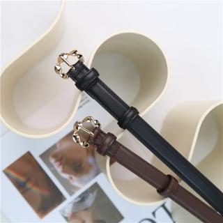 【米蘭精品】現貨+預購 100%真皮皮帶牛皮腰帶手工窄版細皮帶女牛仔褲休閒褲長褲(百搭細款時尚2色74jp117)