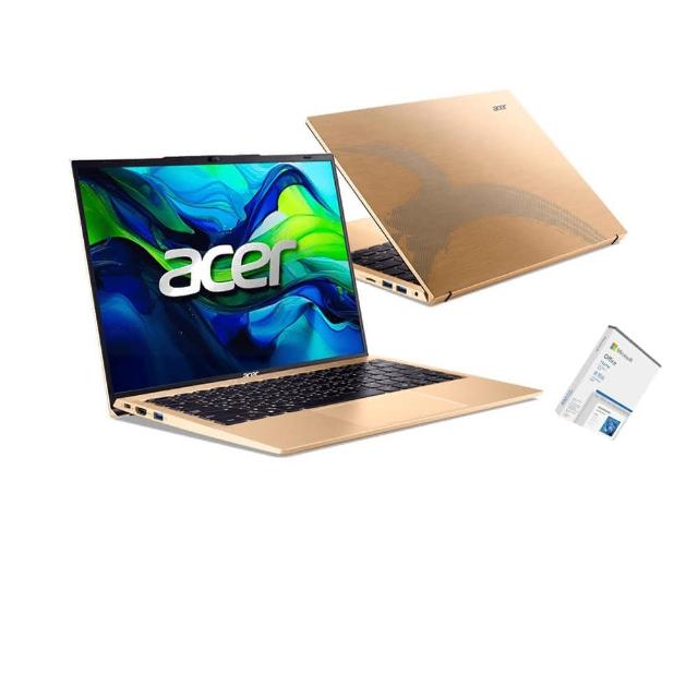 【Acer 宏碁】Office2024★14吋i5輕薄筆電(Aspire/AL14-52M-528M/i5-1334U/8G/512G SSD/W11)