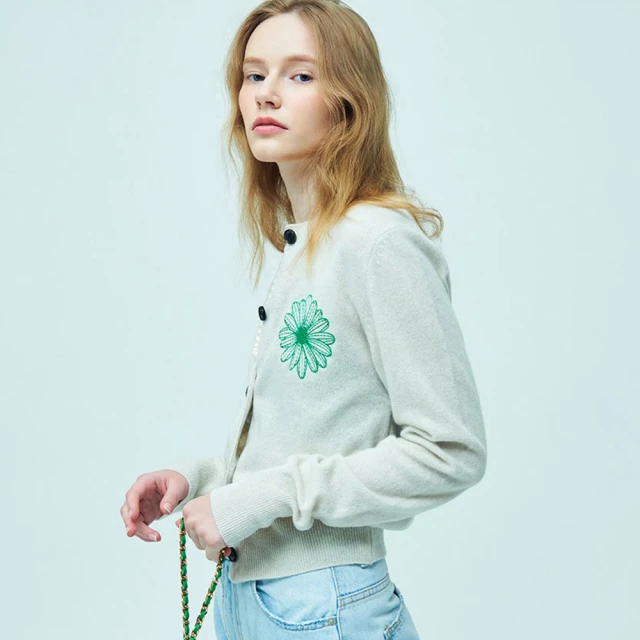 MONCLER 秋冬新款 女款 羊毛混紡長袖毛衣-黑色(S號
