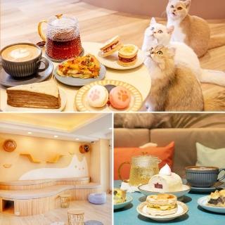 【擼LALA SWEETS】超療癒貓咪/寵物咖啡廳★平假日下午茶獨享券(含鹹食乙份+飲品乙杯)