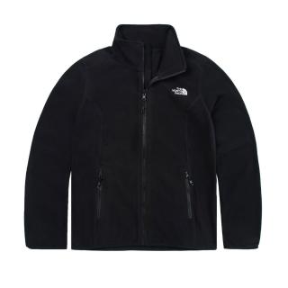 【The North Face】TNF 北臉 北面 休閒 舒適保暖抓絨外套 W 100 GLACIER FZ - AP 女 黑(NF0A8DFE4H0)