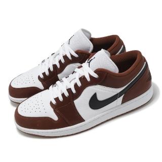 【NIKE 耐吉】休閒鞋 Air Jordan 1 Low SE 男鞋 酒紅 黑 AJ1 Dark Pony(HF3148-102)