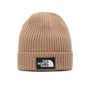 【The North Face】TNF 北臉 北面 休閒 LOGO布標毛帽 TNF LOGO BOX CUFFED BEANIE 男 女 棕(NF0A3FJX6IH)