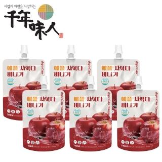 【千年味人】蘋果醋飲 6入組 新鮮蘋果汁+蘋果釀造醋(100ml/包)