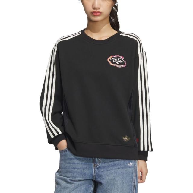 【adidas 愛迪達】圓領長袖T恤 運動 休閒 CNY新品 運動 休閒  LNY W CREW 女 - JL8423