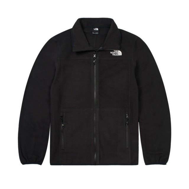 【The North Face】TNF 北臉 北面 休閒 立領抓絨外套 M 100 GLACIER FULL ZIP - AP 男 黑(NF0A8AYK4H0)