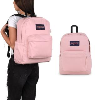 【JANSPORT】618 後揹包 Superbreak Plus 玫瑰粉 15吋 減壓背帶 筆電包 雙肩包 揹包 包包(JS0A4QUE7