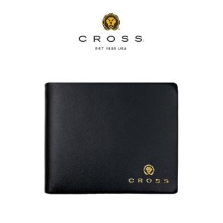 【CROSS】臺灣總經銷 限量2折 頂級小牛皮素面8卡皮夾 洛非諾系列 全新專櫃展示品(黑色 贈禮盒提袋)