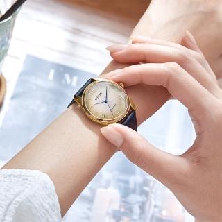 【CITIZEN 星辰】L系列 鈴蘭簡約 光動能錶 女錶 手錶-33mm(EM1143-14Z)