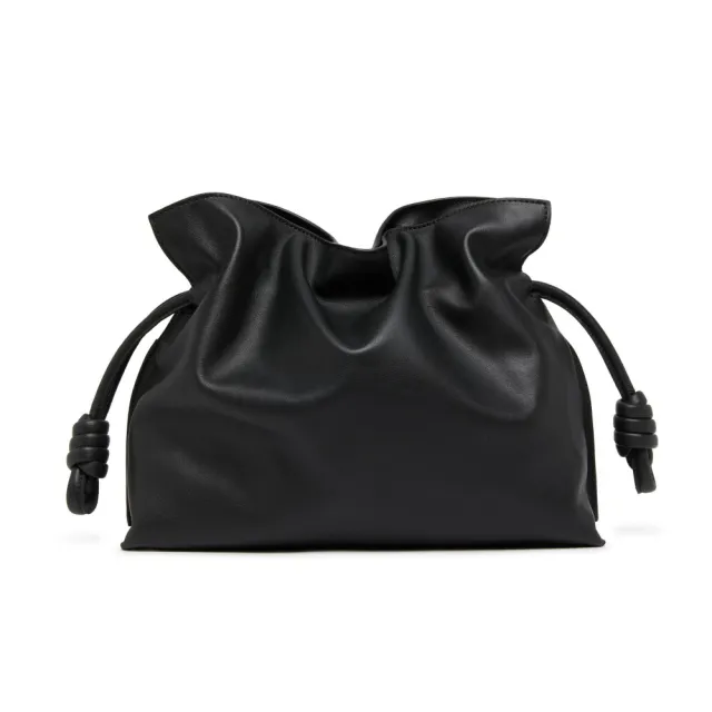 【LOEWE 羅威】Flamenco Clutch 中款 納帕小牛皮 手拿包 肩背包 斜背包 黑色