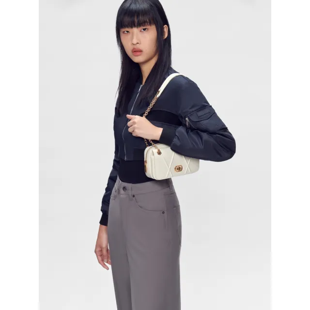 【PEDRO】Effie迷你單肩包/側背包/鍊條包-黑/石灰白(小CK集團品牌 官方直營 商務必備)