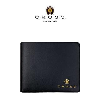 【CROSS】臺灣總經銷 限量2折 頂級小牛皮4卡1零錢袋短夾皮夾 洛非諾系列 全新專櫃展示品(黑色 贈禮盒提袋)