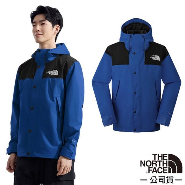 【The North Face】男 REIGN ON JACKET 防風防水透濕耐磨保暖連帽外套(8DGC-FIT 莊園藍)