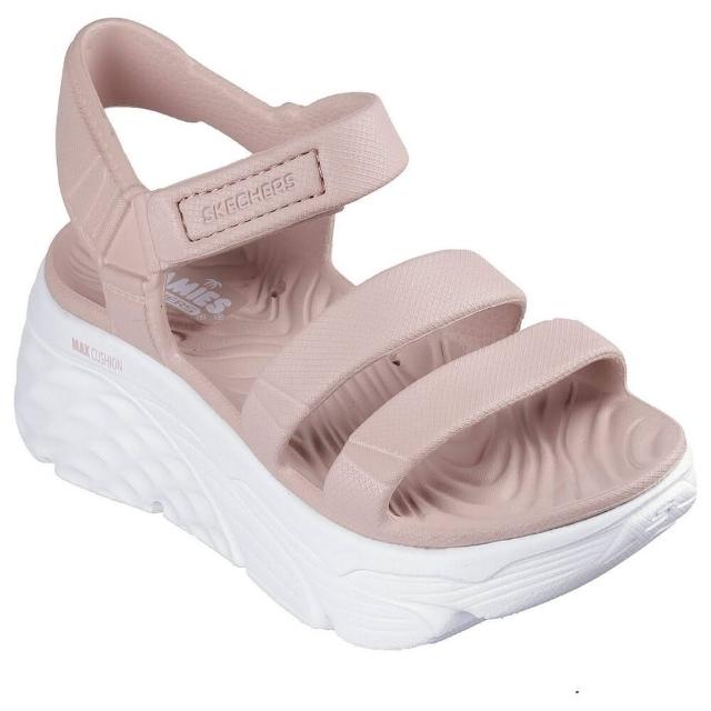 【SKECHERS】Max Cushioning Foamies 女 涼鞋 健走 厚底 粉紅(111126LTPK)