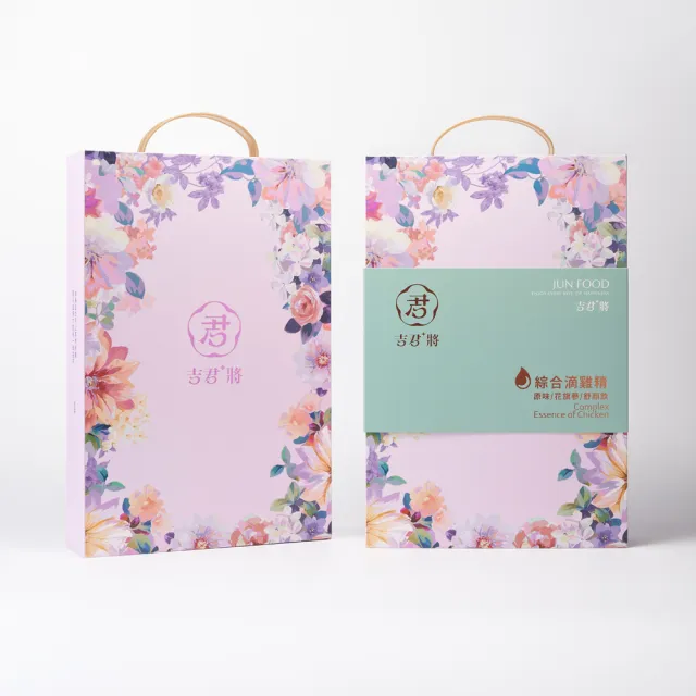【JUN FOOD 吉君將】花龍悅色綜合滴雞精禮盒1X15入X60ml(送禮首選 三種口味 情意滿溢 溫馨感恩)
