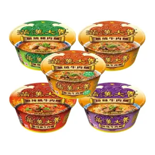 【滿漢大餐】碗麵x6入/箱(蔥燒牛肉麵/麻辣鍋牛肉麵/珍味牛肉麵/蔥燒豬肉麵/蔥燒牛肉麵-減納)