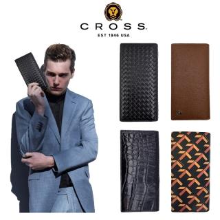 【CROSS】臺灣總經銷 限量1折 頂級小牛皮對開22卡長夾 全新專櫃展示品(買一送一好禮 交換禮物/送禮/現貨)