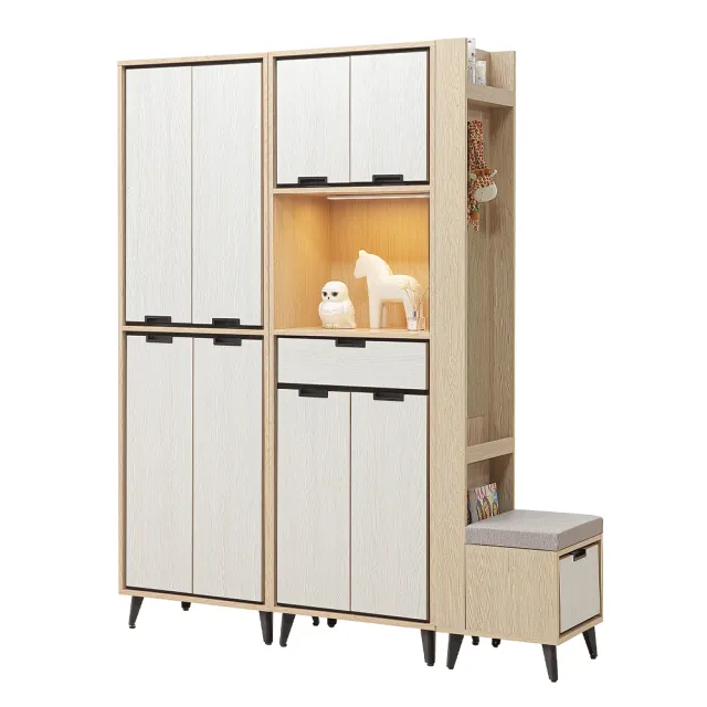 【唯熙傢俱】雷莎原木雙色5.3尺鞋櫃(玄關櫃 鞋櫃 鞋子收納櫃 收納櫃 置物櫃)