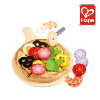 【德國Hape】美味披薩切切樂(益智成長/家家酒玩具/木製玩具/木頭玩具)